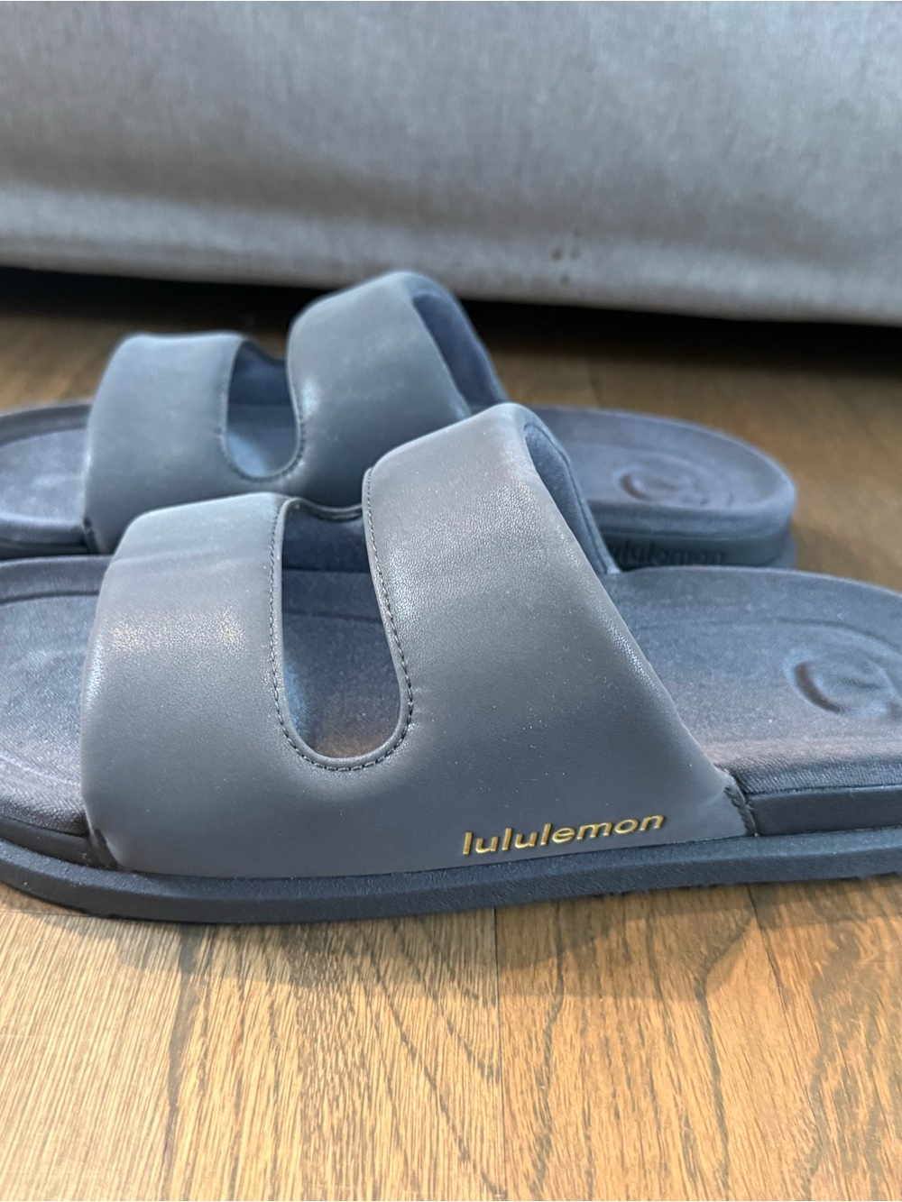 lululemon athletica gray Slide Sandals